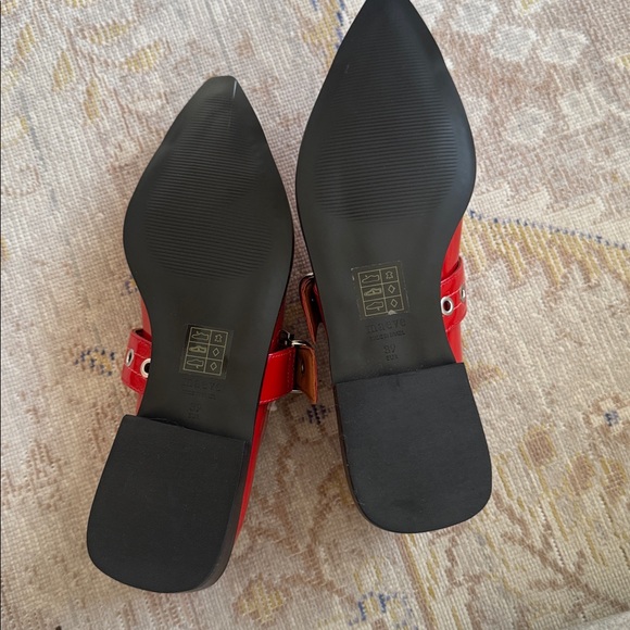 NEW Anthropologie Maeve Pointed-Toe Moto Mary Jane Flats Size 39 - Picture 6 of 10